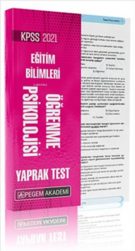 2021 KPSS Eğitim Bilimleri Öğrenme Psikolojisi Yaprak Test Kolektif