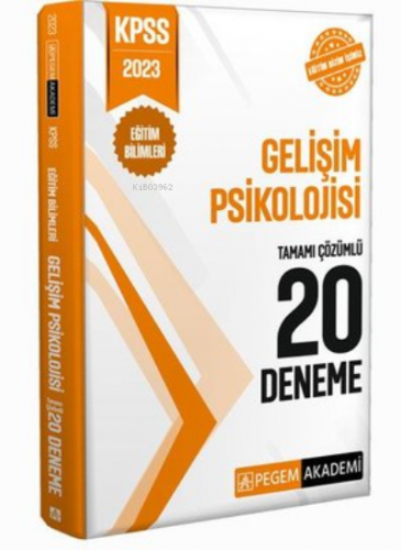 2023 KPSS Eğitim Bilimleri Gelişim Psikolojisi 20 Deneme Kolektif