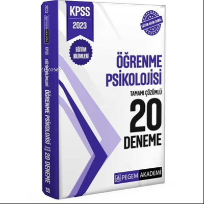 2023 KPSS Eğitim Bilimleri Öğrenme Psikolojisi 20 Deneme Kolektif