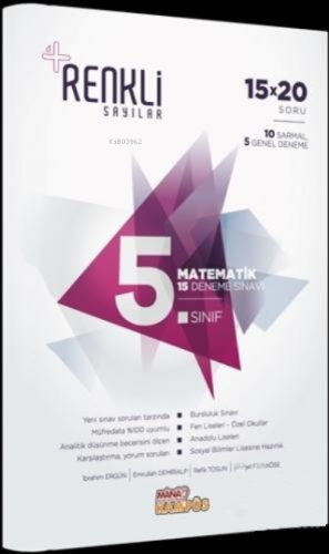 5. Sınıf Matematik 15 Deneme Sınavı - Renkli Sayılar Emrullah Demiralp