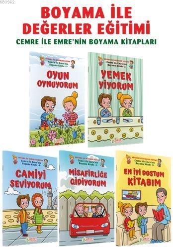 Cemre ile Emrenin Boyama Kitapları 5 Cilt Kolektif