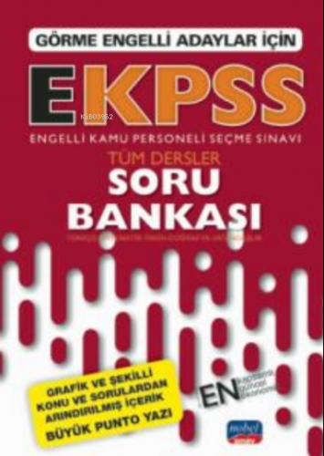 Görme Engelli Adaylar İçin EKPSS Soru Bankası - Tüm Dersler Kolektif